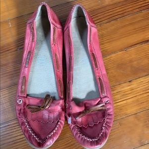 Aldo Pink Leather Moccasins Size 8